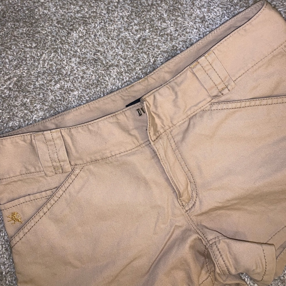 Express Tan High Waist buttoned shorts size 4 - Picture 4 of 12